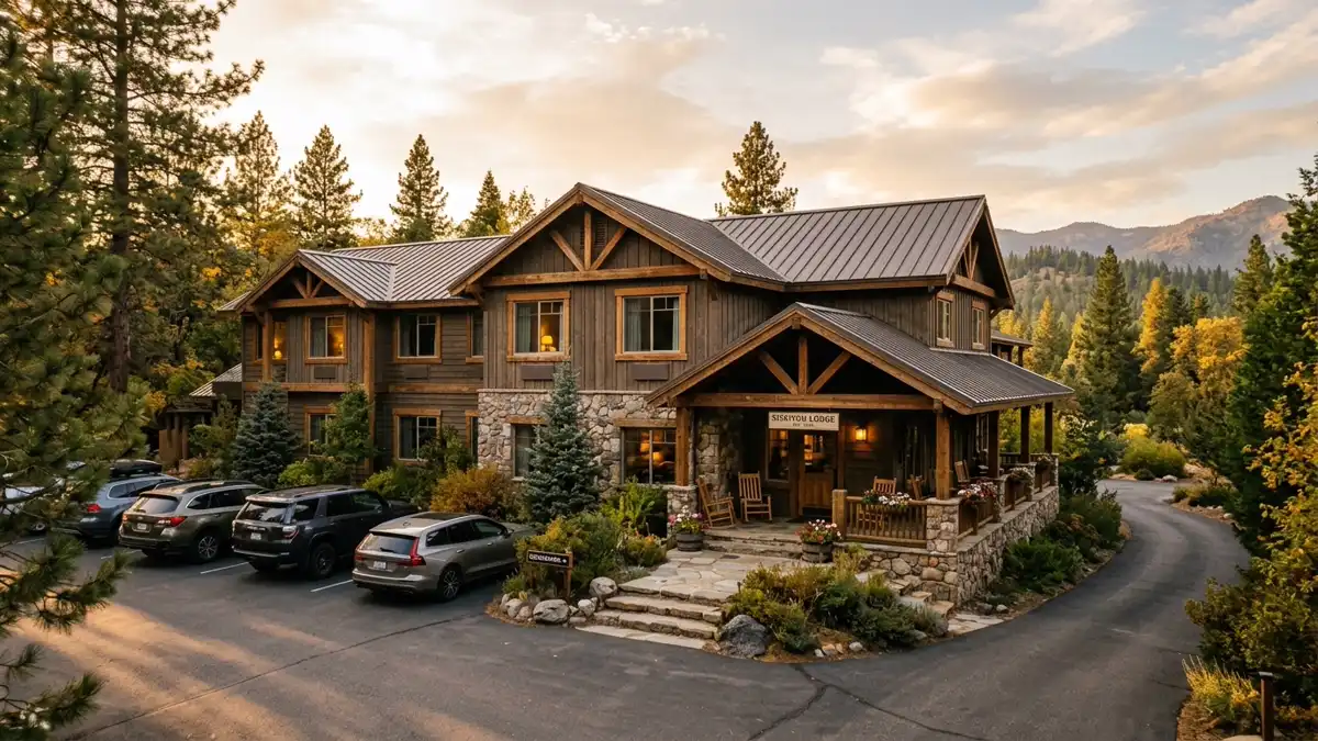 Hotels and accommodation options near mapped restrooms in Siskiyou County, California