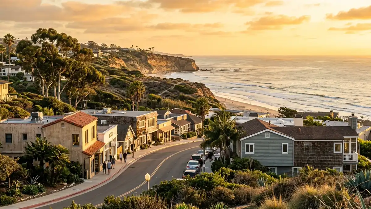 Public restroom locations mapped in Solana Beach, California — 19 facilities across zip codes 92075