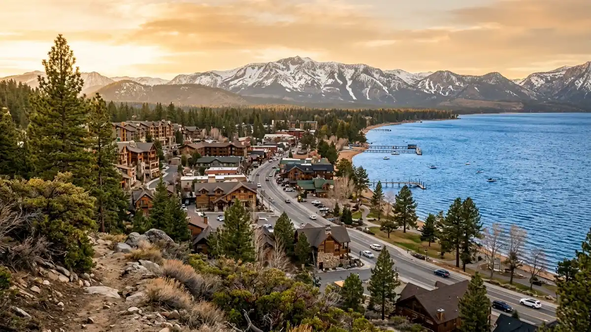Public restroom locations mapped in South Lake Tahoe, California — 19 facilities across zip codes 96150, 96151, 96152