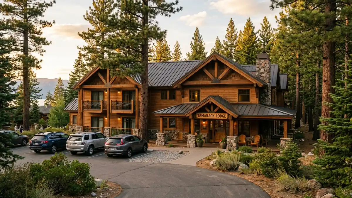 Hotels and accommodation options near mapped restrooms in Tahoe City, California