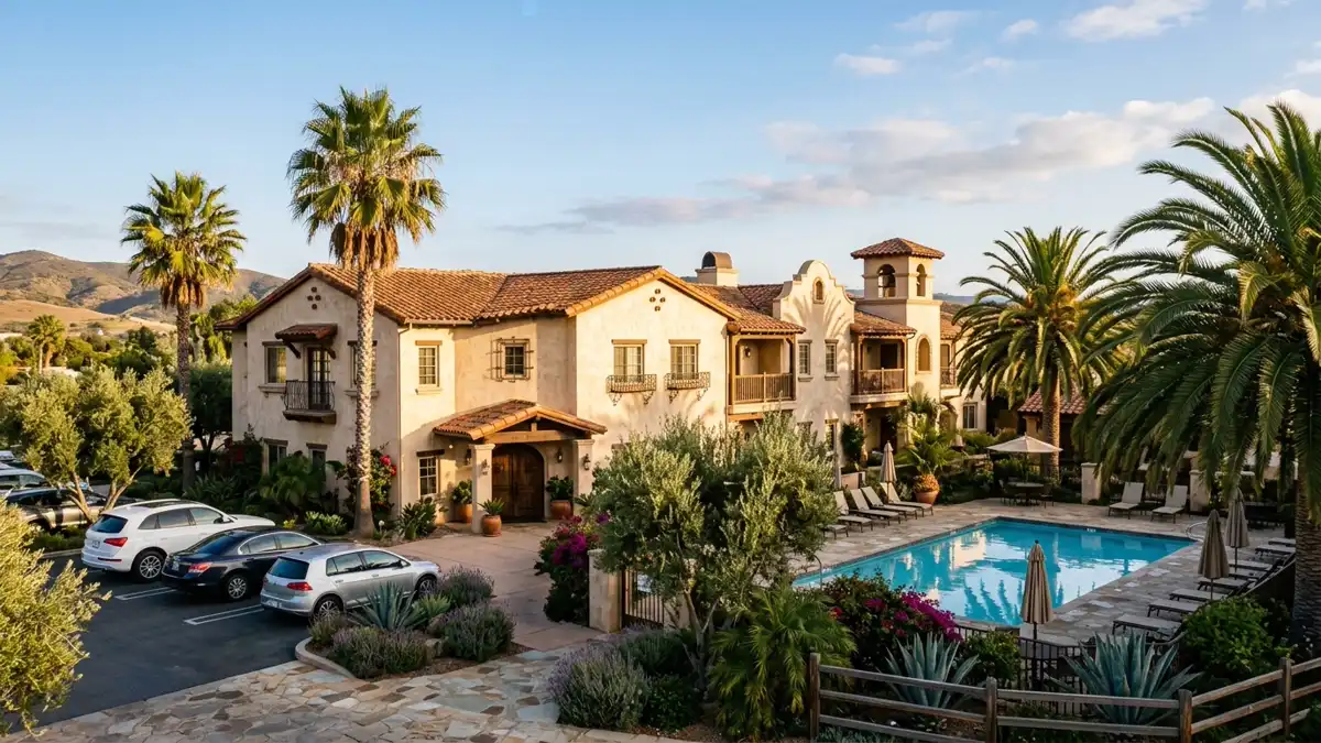 Hotels and accommodation options near mapped restrooms in Temecula, California