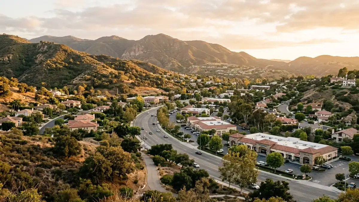 Public restroom locations mapped in Thousand Oaks, California — 71 facilities across zip codes 91320, 91360, 91362