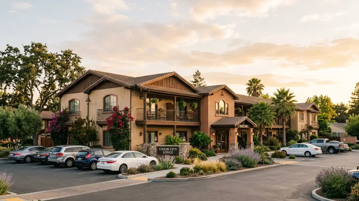 Hotels and accommodation options near mapped restrooms in Union City, California