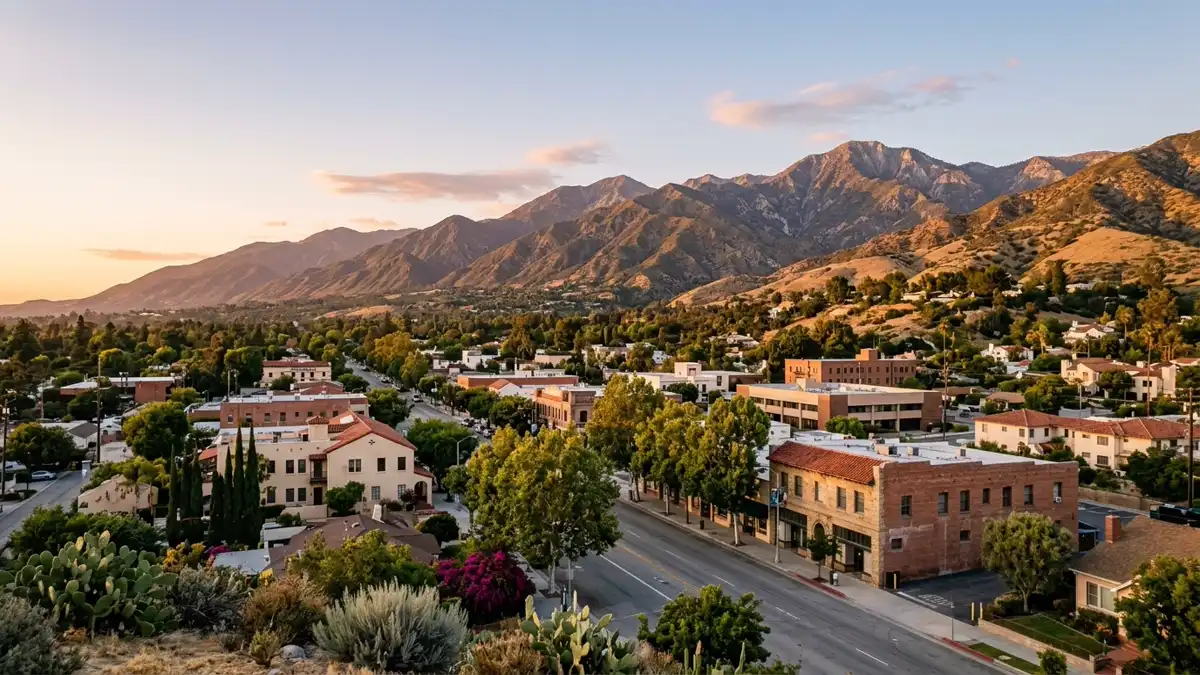 Public restroom locations mapped in Upland, California — 36 facilities across zip codes 91784, 91785, 91786
