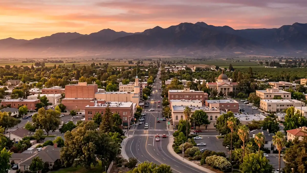 Public restroom locations mapped in Visalia, California — 51 facilities across zip codes 93227, 93277, 93279