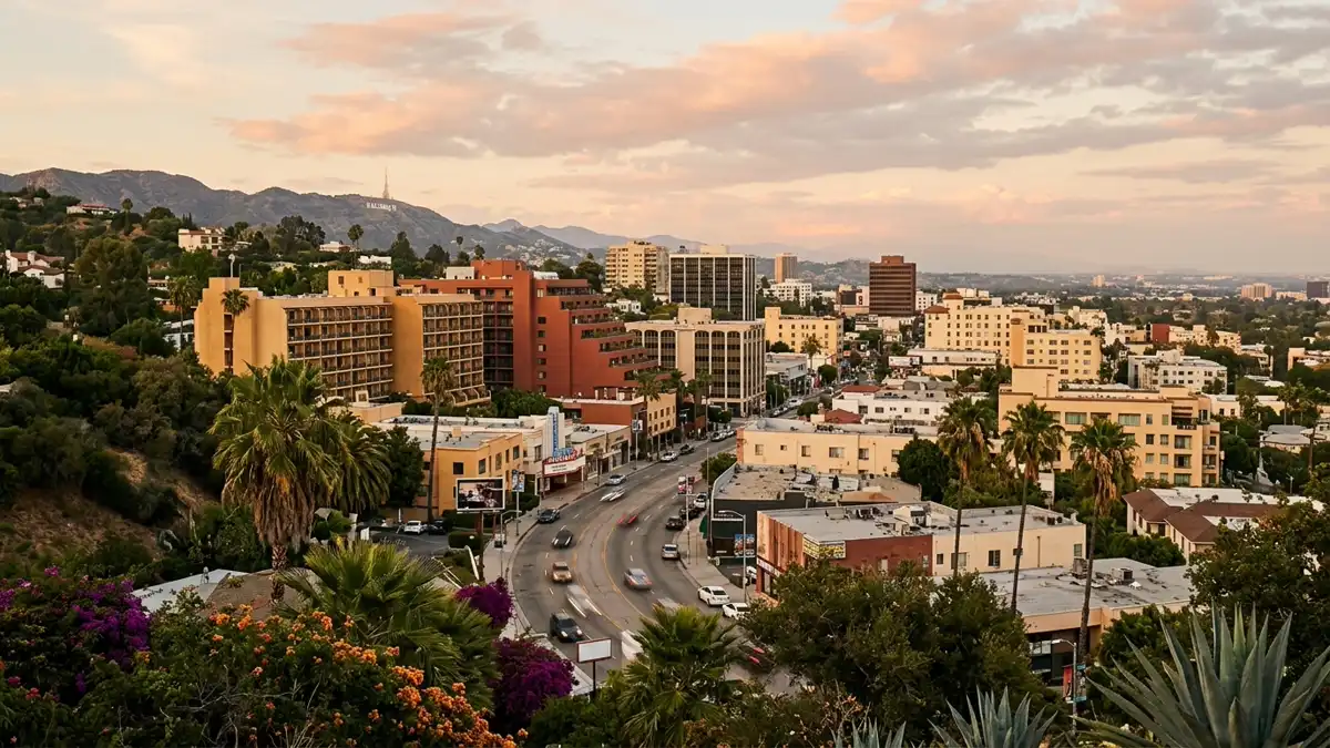 Public restroom locations mapped in West Hollywood, California — 6 facilities across zip codes 90069