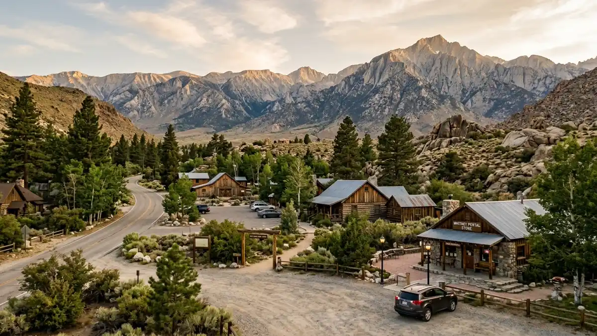 Public restroom locations mapped in Whitney Portal, California — 6 facilities across the city