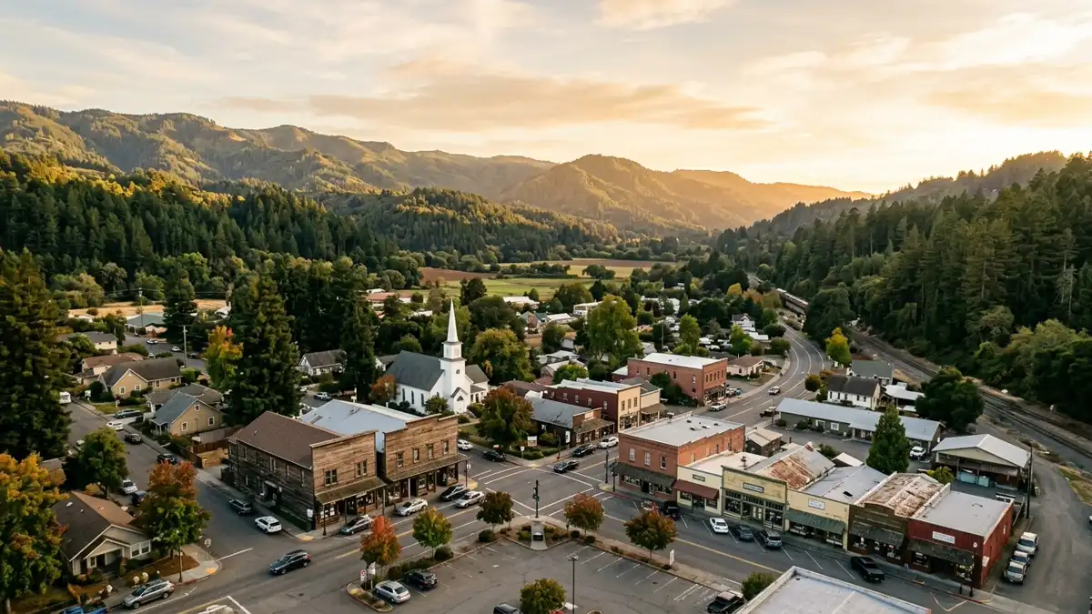 Public restroom locations mapped in Willits, California — 8 facilities across zip codes 95490