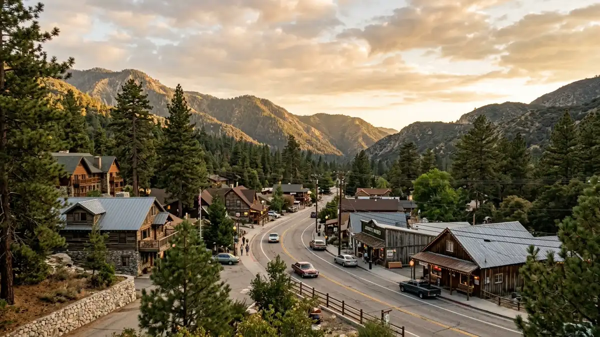 Public restroom locations mapped in Wrightwood, California — 21 facilities across zip codes 92397