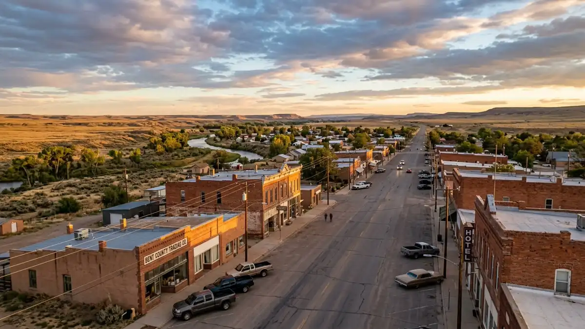 Public restroom locations mapped in Bent County, Colorado — 1 facility across zip codes 81044