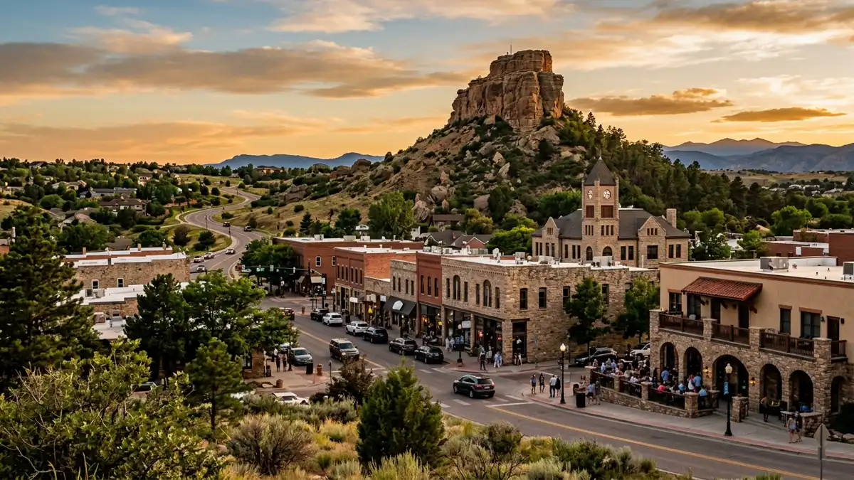 Public restroom locations mapped in Castle Rock, Colorado — 166 facilities across zip codes 80104, 80108, 80109