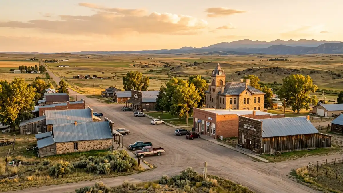 Public restroom locations mapped in Elbert County, Colorado — 16 facilities across the city