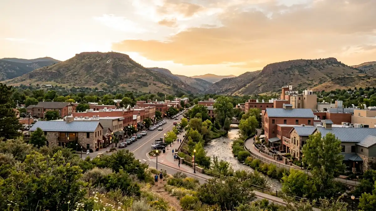 Public restroom locations mapped in Golden, Colorado — 49 facilities across zip codes 80401, 80403, 80410