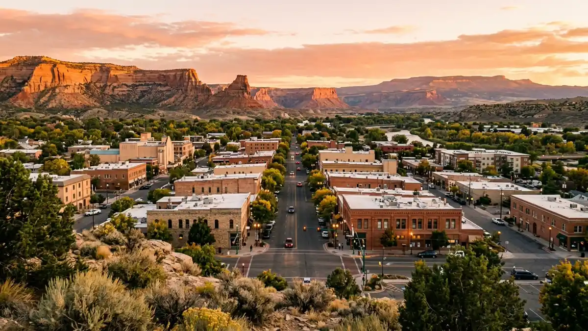 Public restroom locations mapped in Grand Junction, Colorado — 84 facilities across zip codes 81501, 81503, 81504