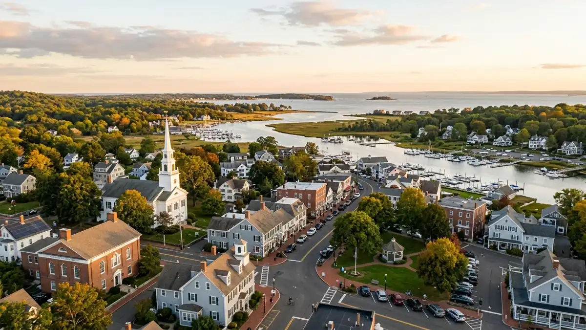 Public restroom locations mapped in Branford, Connecticut — 12 facilities across zip codes 06405