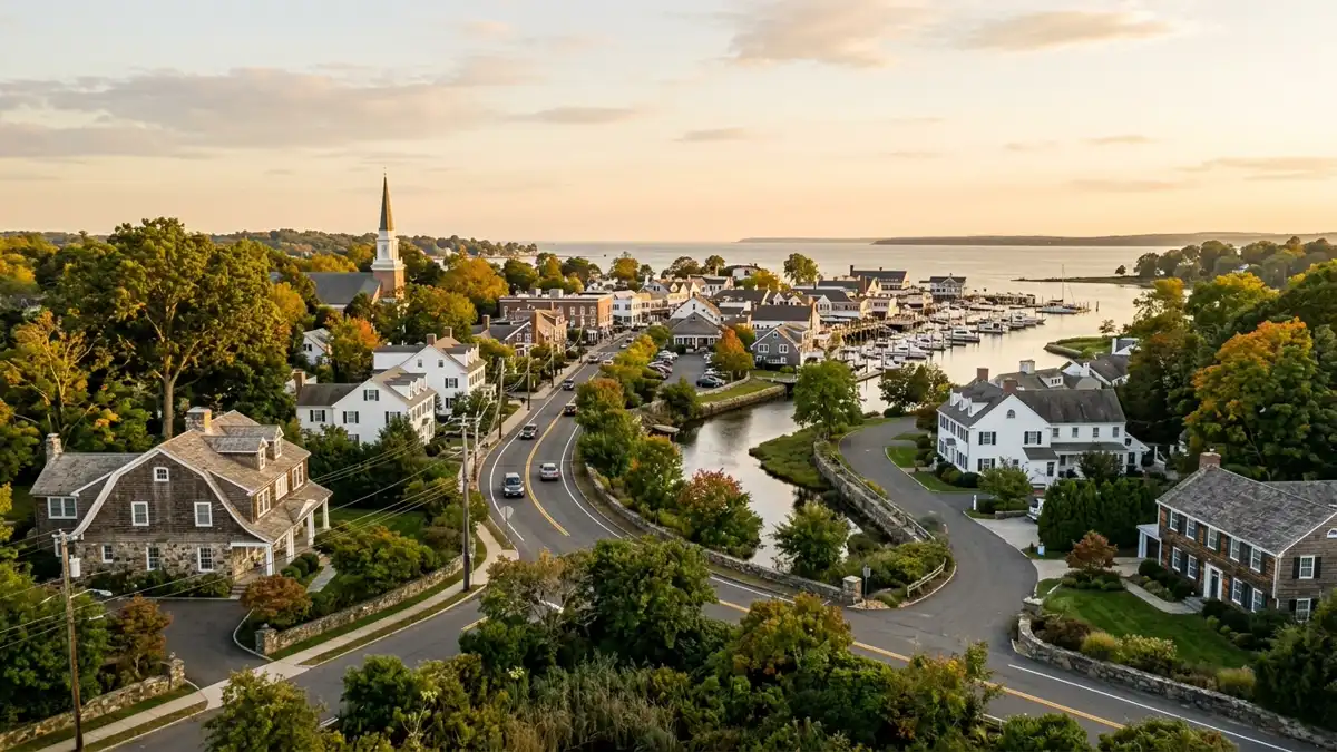 Public restroom locations mapped in Darien, Connecticut — 9 facilities across zip codes 06820, 06906
