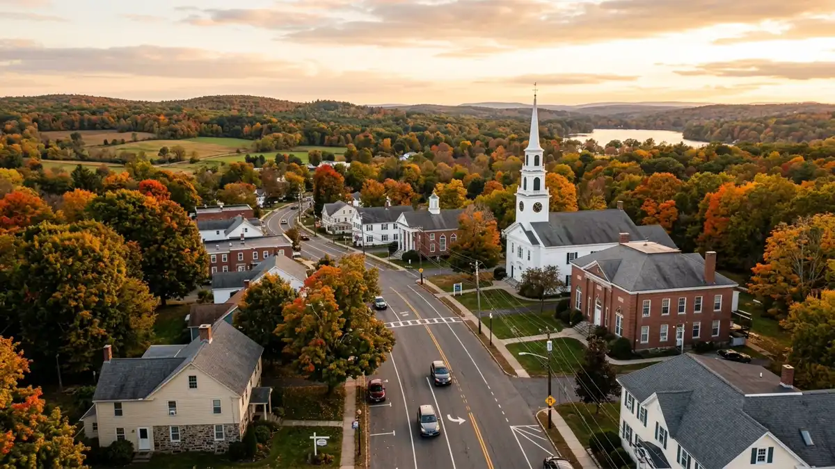 Public restroom locations mapped in Ellington, Connecticut — 8 facilities across zip codes 06029