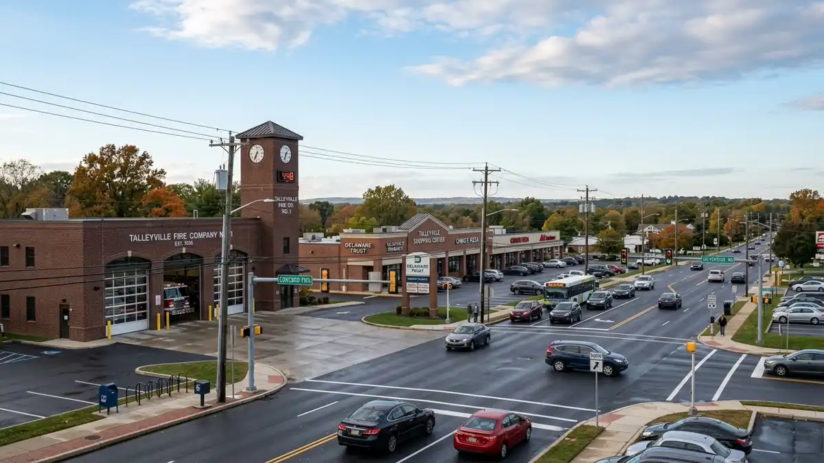 Public restroom locations mapped in Talleyville, Delaware — 2 facilities across zip codes 19732, 19803