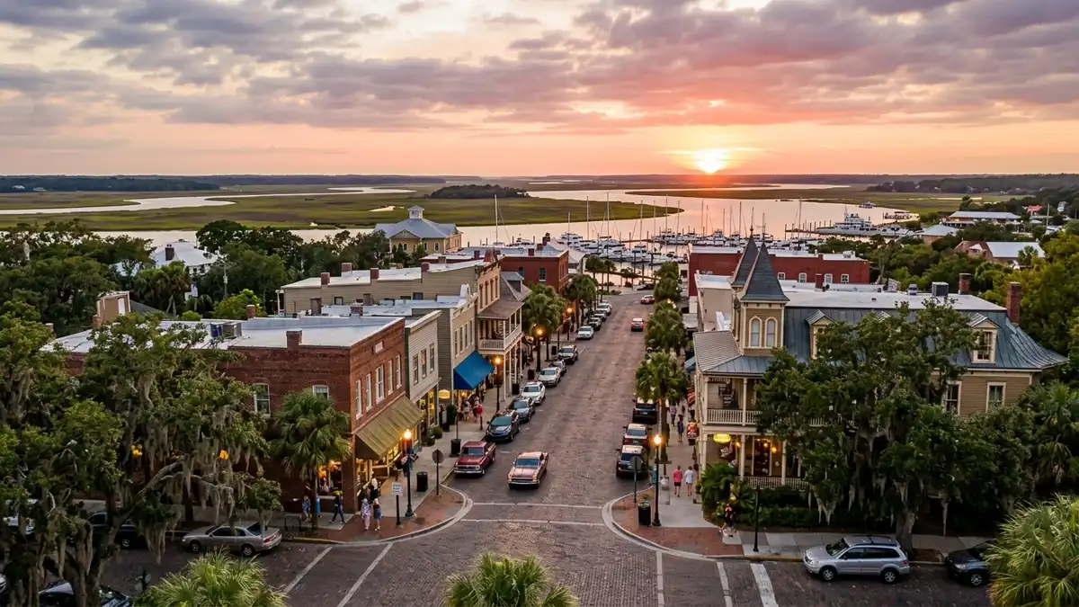 Public restroom locations mapped in Fernandina Beach, Florida — 11 facilities across zip codes 32035