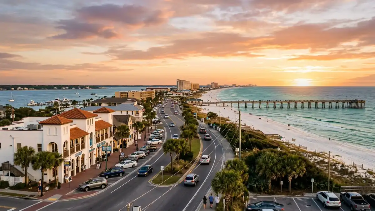 Public restroom locations mapped in Fort Walton Beach, Florida — 10 facilities across zip codes 32547, 32548