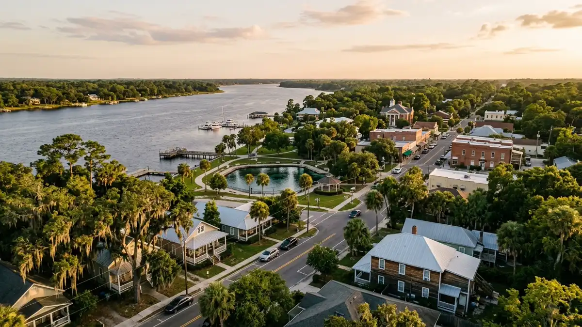 Public restroom locations mapped in Green Cove Springs, Florida — 7 facilities across zip codes 32043
