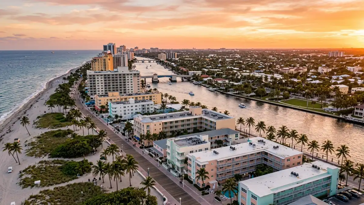 Public restroom locations mapped in Hollywood, Florida — 33 facilities across zip codes 33004, 33019, 33020