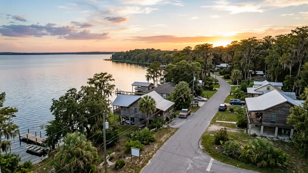 Public restroom locations mapped in Lake Ashby Shores, Florida — 4 facilities across zip codes 32168