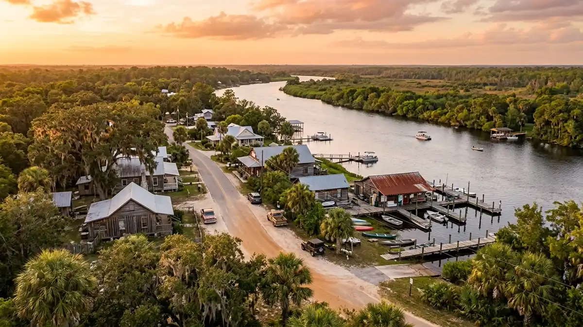 Public restroom locations mapped in Lemon Bluff, Florida — 4 facilities across zip codes 32764