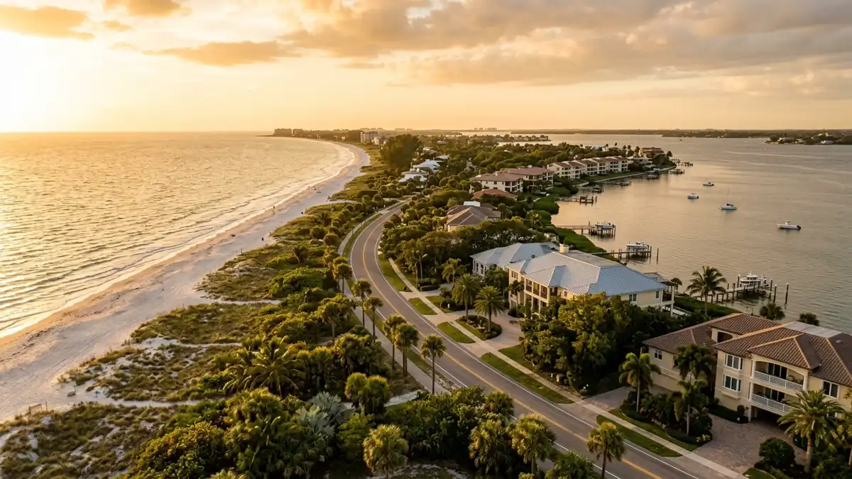 Public restroom locations mapped in Longboat Key, Florida — 9 facilities across zip codes 34228