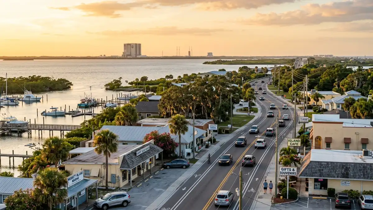 Public restroom locations mapped in Merritt Island, Florida — 6 facilities across zip codes 32952, 32953