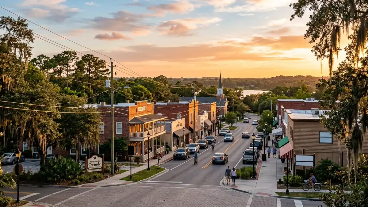 Public restroom locations mapped in Oviedo, Florida — 23 facilities across zip codes 32765