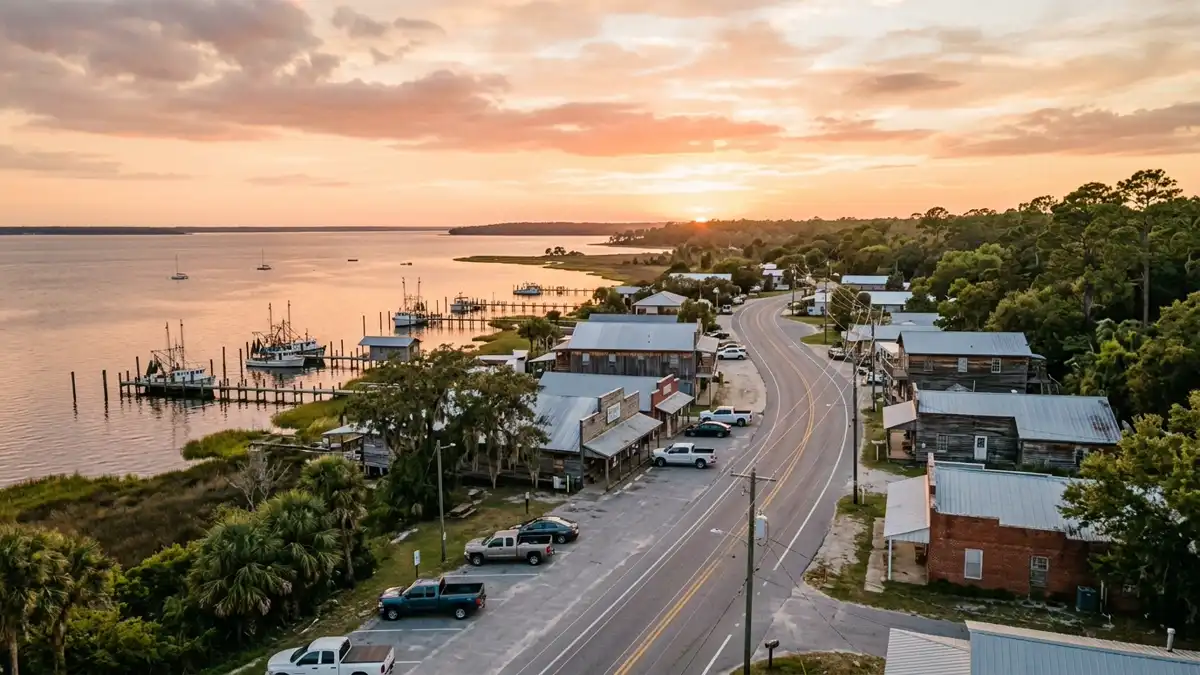 Public restroom locations mapped in Panacea, Florida — 5 facilities across zip codes 32346