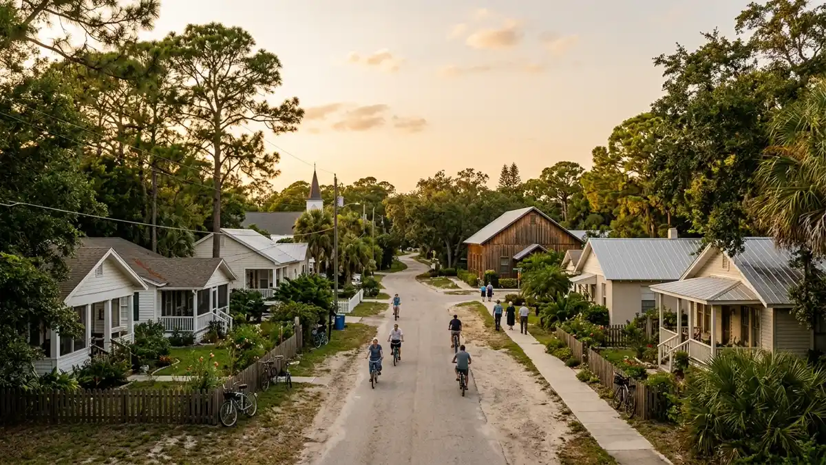 Public restroom locations mapped in Pinecraft, Florida — 4 facilities across zip codes 34232
