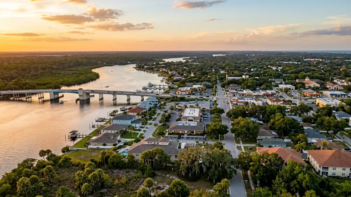 Public restroom locations mapped in Port Orange, Florida — 21 facilities across zip codes 32128, 32129