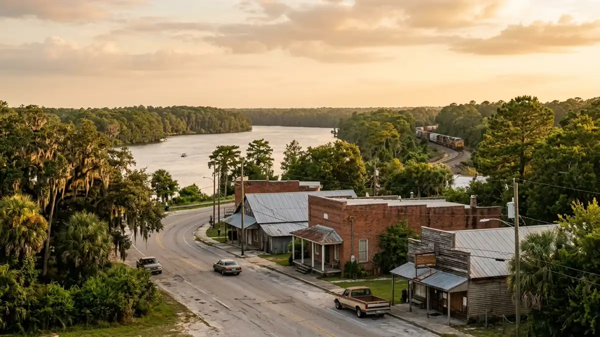 Public restroom locations mapped in Putnam County, Florida — 44 facilities across zip codes 32140