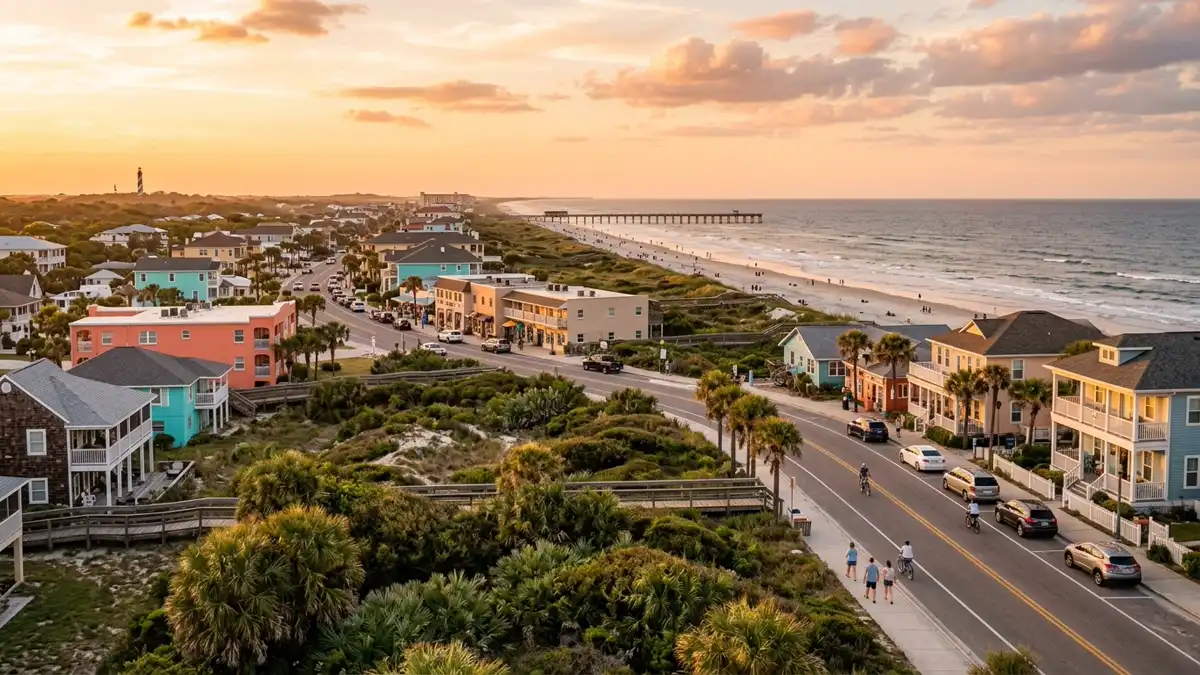 Public restroom locations mapped in Saint Augustine Beach, Florida — 5 facilities across zip codes 32080, 32084