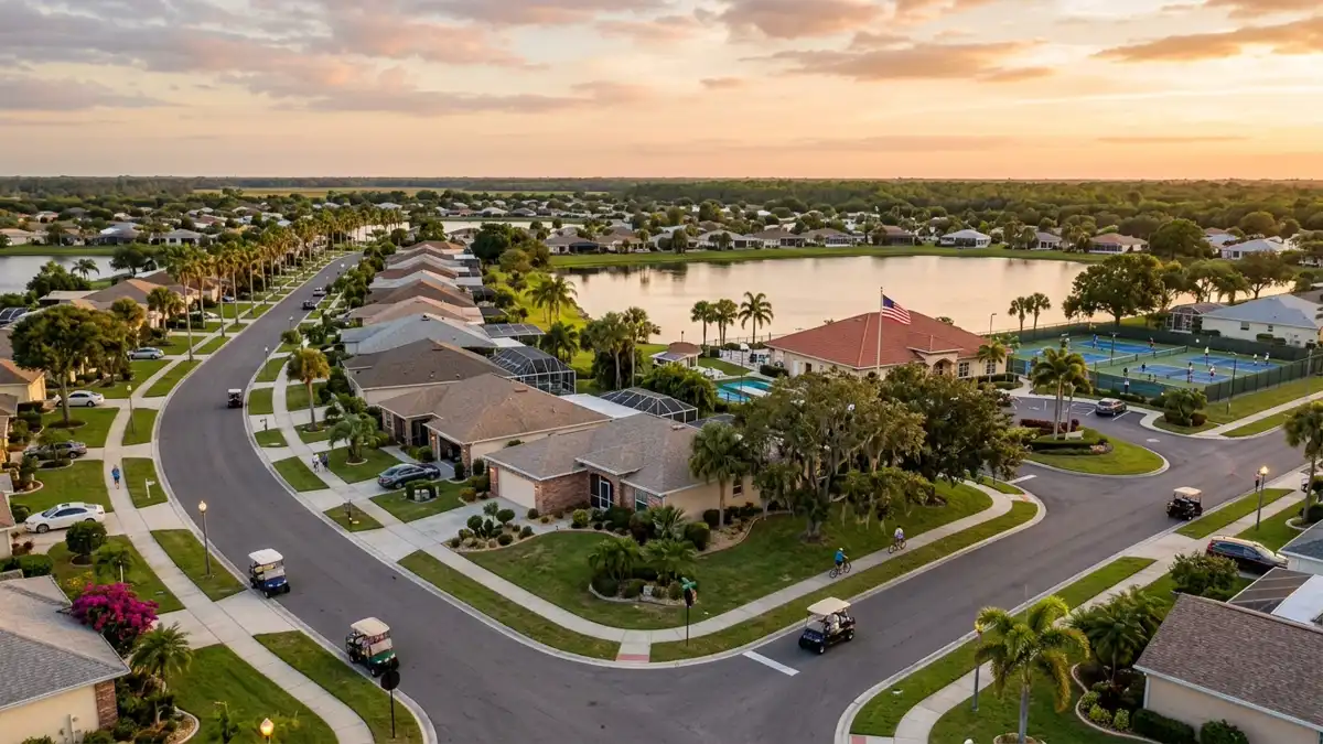 Public restroom locations mapped in Sun City Center, Florida — 23 facilities across zip codes 33573