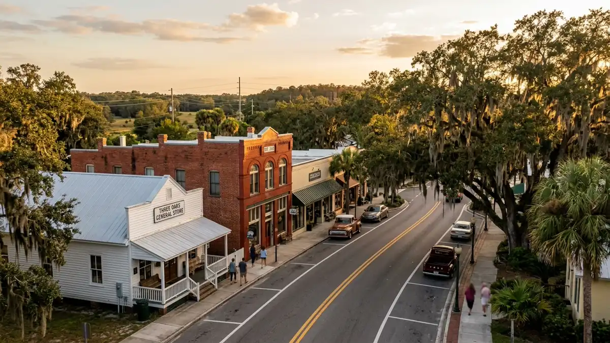 Public restroom locations mapped in Three Oaks, Florida — 5 facilities across zip codes 33928
