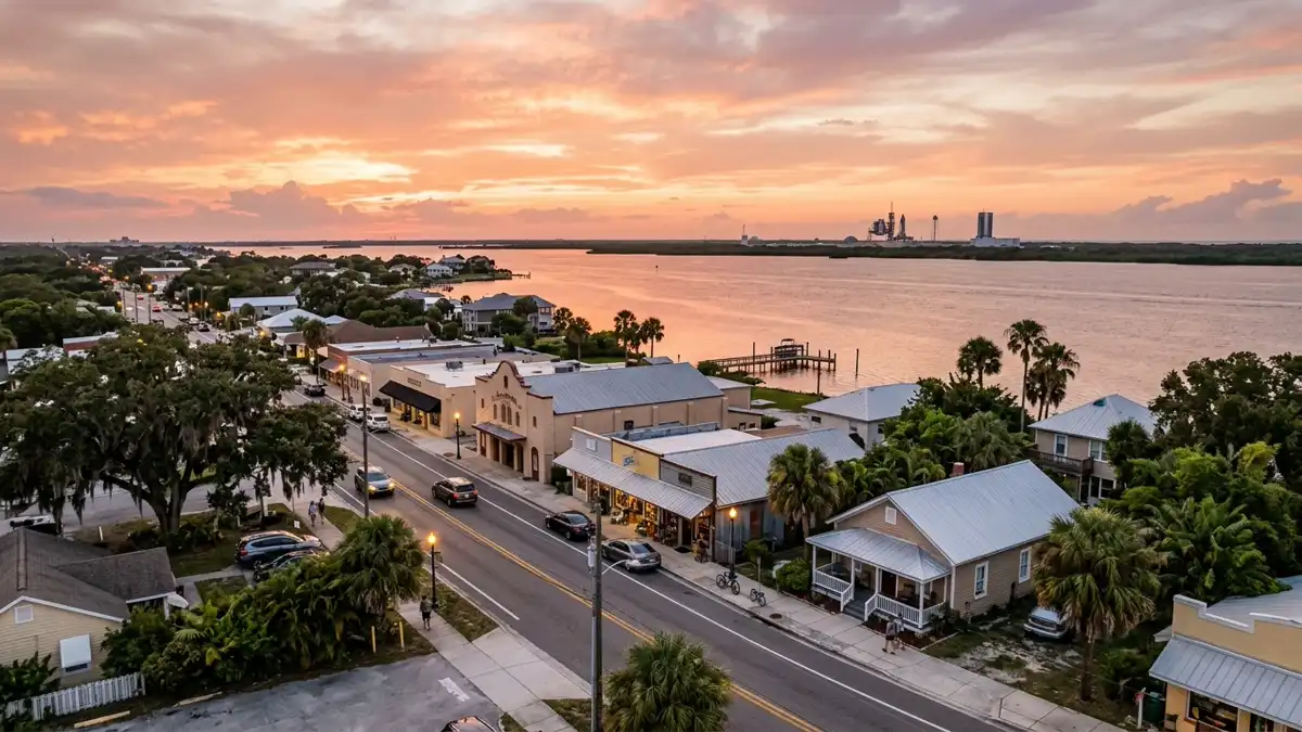 Public restroom locations mapped in Titusville, Florida — 15 facilities across zip codes 32780, 32781