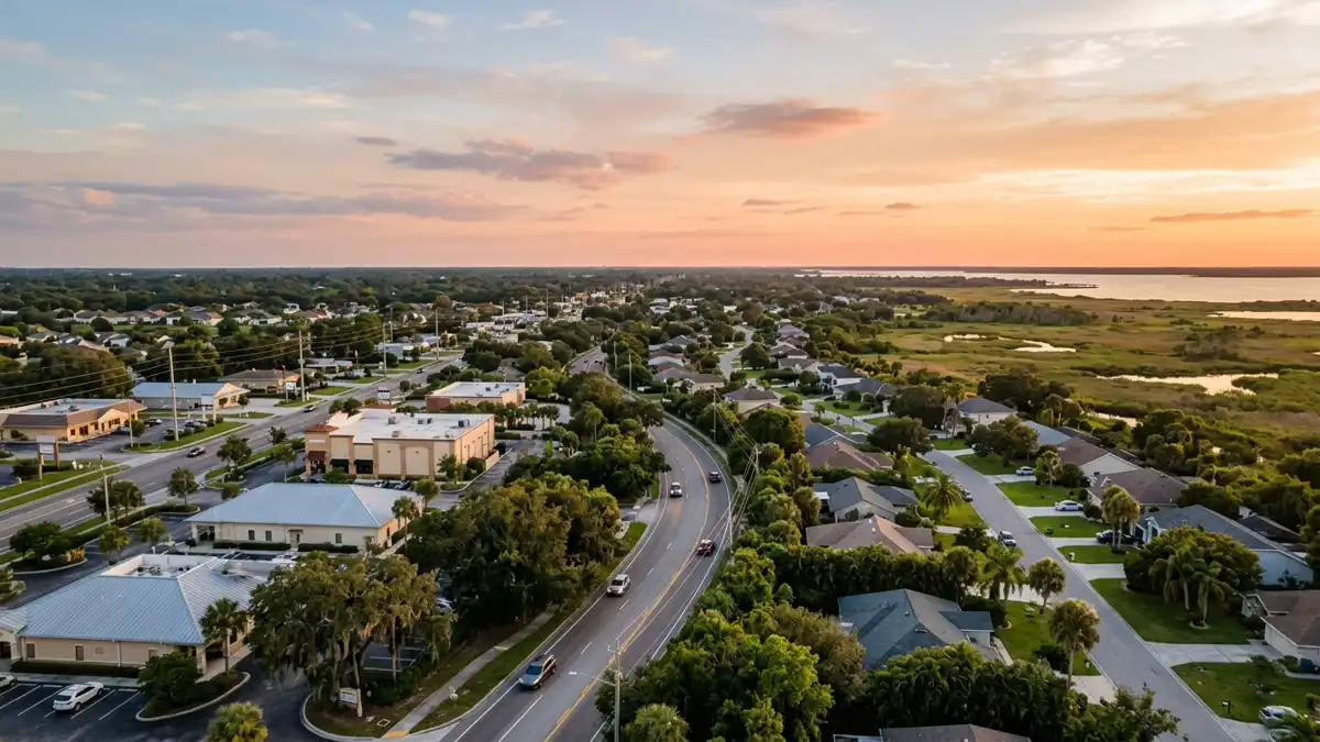 Public restroom locations mapped in West Melbourne, Florida — 11 facilities across zip codes 32904