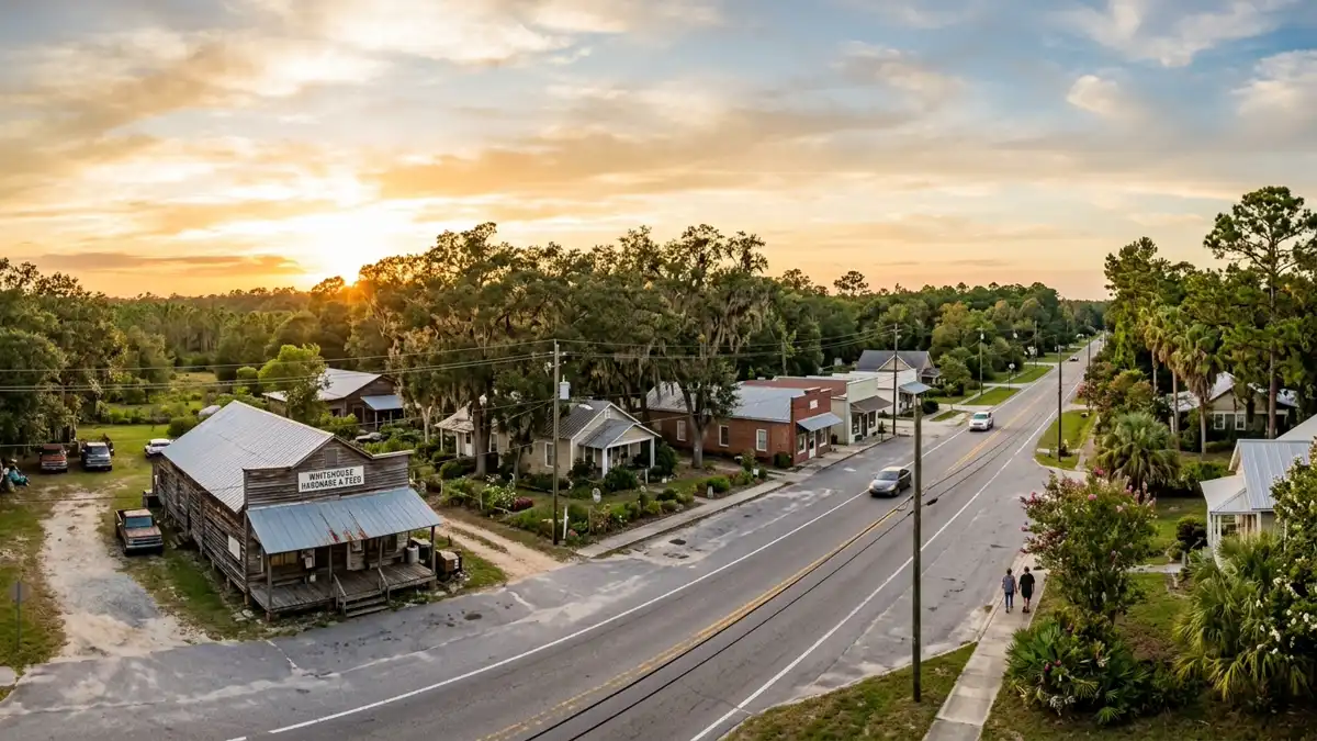 Public restroom locations mapped in Whitehouse, Florida — 14 facilities across zip codes 32205, 32222