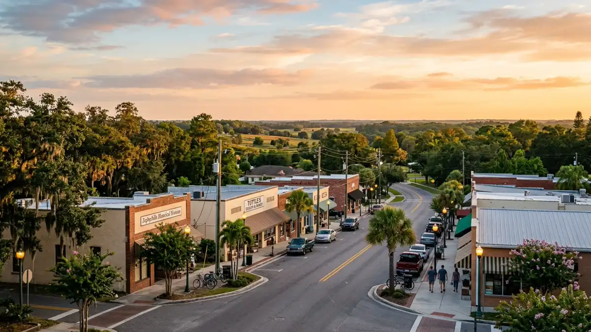 Public restroom locations mapped in Zephyrhills, Florida — 9 facilities across zip codes 33524, 33542