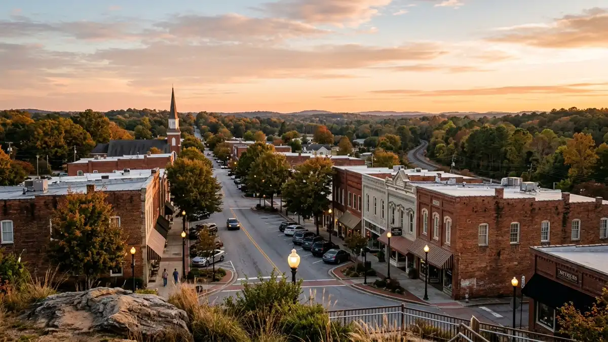 Public restroom locations mapped in Conyers, Georgia — 6 facilities across zip codes 30013, 30094