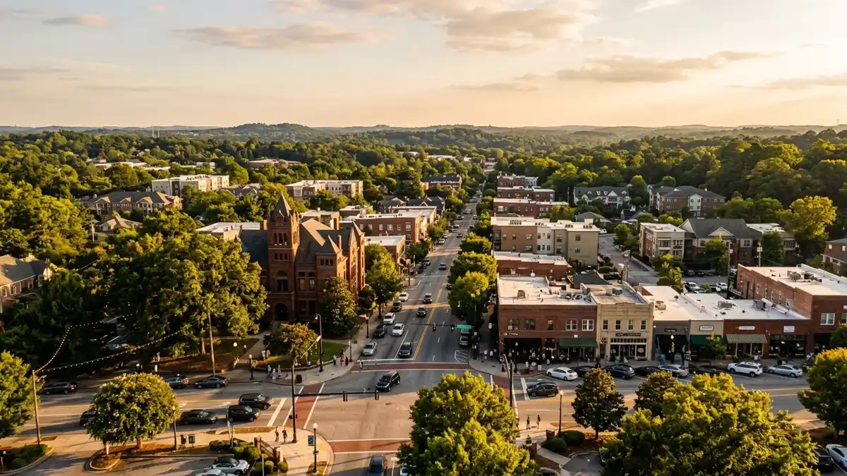 Public restroom locations mapped in Dekalb County, Georgia — 28 facilities across zip codes 30087