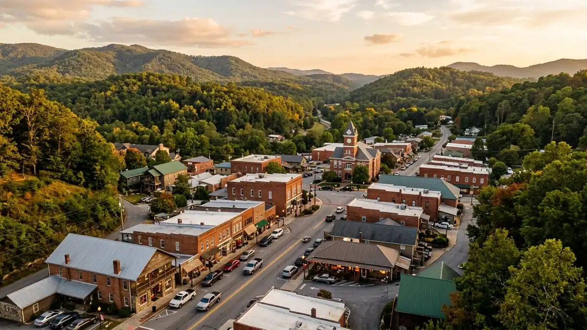 Public restroom locations mapped in Ellijay, Georgia — 4 facilities across zip codes 30540