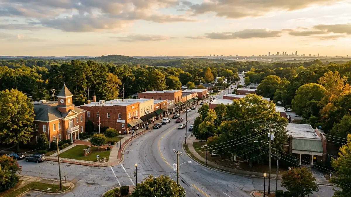 Public restroom locations mapped in Forest Park, Georgia — 4 facilities across zip codes 30297