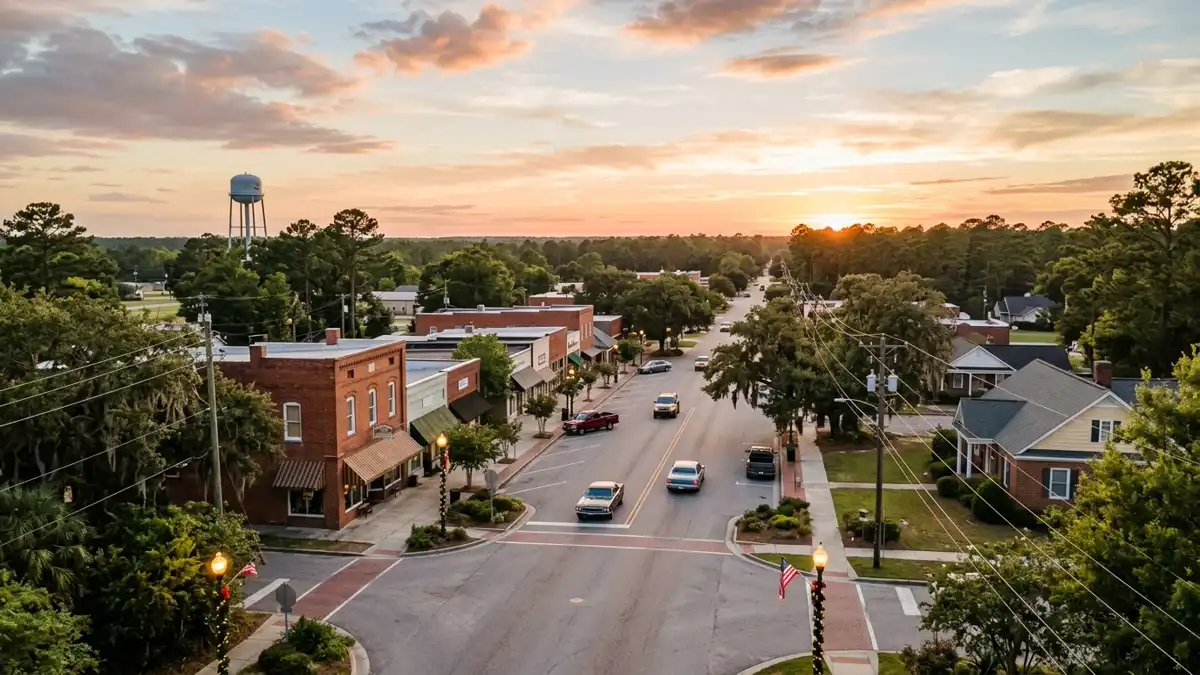 Public restroom locations mapped in Hinesville, Georgia — 4 facilities across zip codes 31313