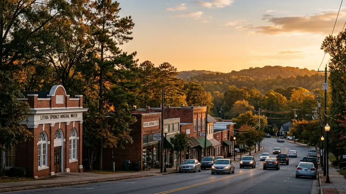 Public restroom locations mapped in Lithia Springs, Georgia — 1 facility across zip codes 30122