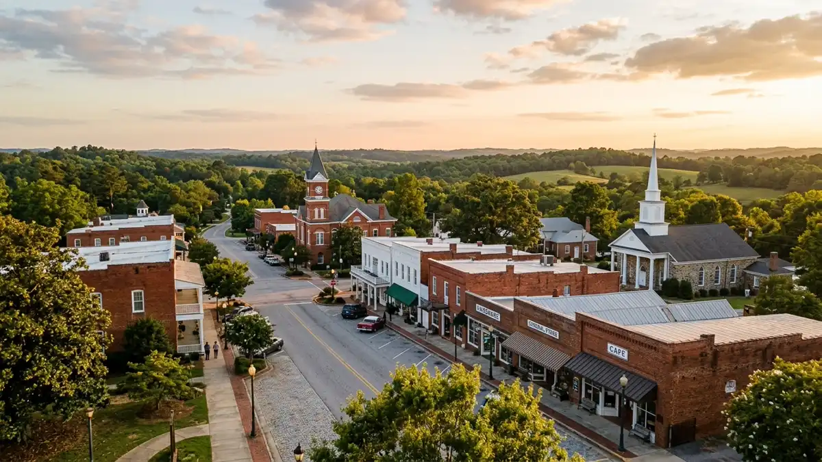 Public restroom locations mapped in Mulberry, Georgia — 14 facilities across zip codes 30019, 30091, 30519