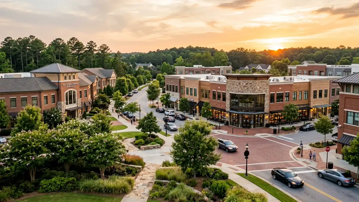 Public restroom locations mapped in Peachtree Corners, Georgia — 28 facilities across zip codes 30071, 30092